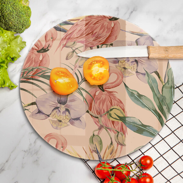 De vidrio templado Ilustración de flamencos