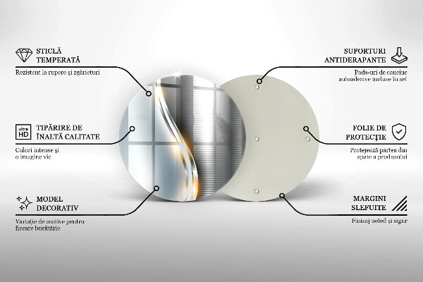 De vidrio templado Arte metálico