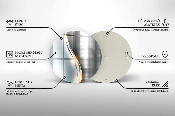 De vidrio templado Arte metálico