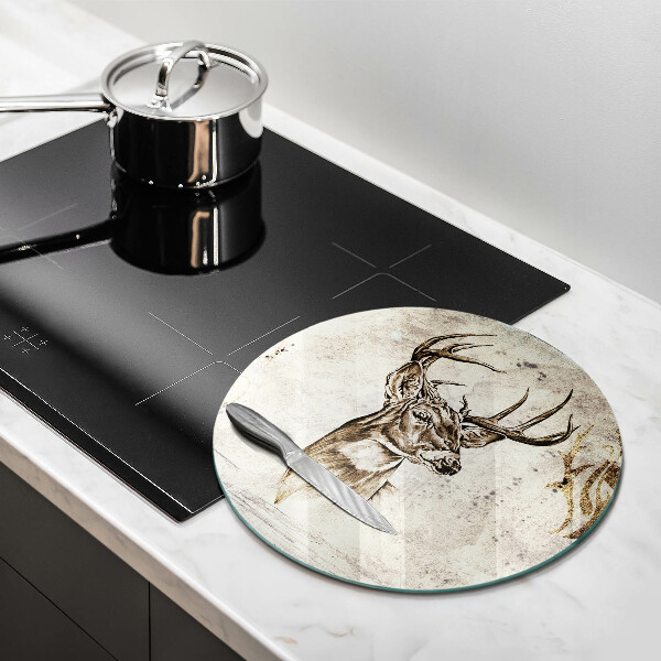 De vidrio templado Ilustración de animales ciervos