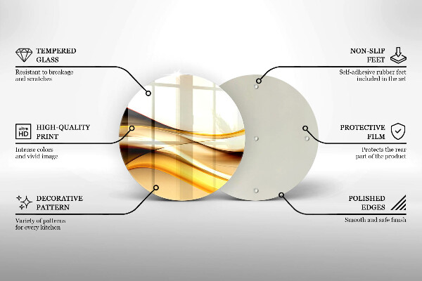 De vidrio templado Líneas de humo abstractas