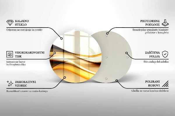 De vidrio templado Líneas de humo abstractas