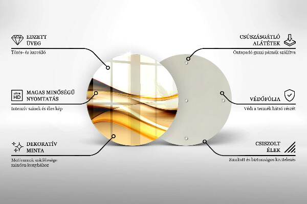 De vidrio templado Líneas de humo abstractas