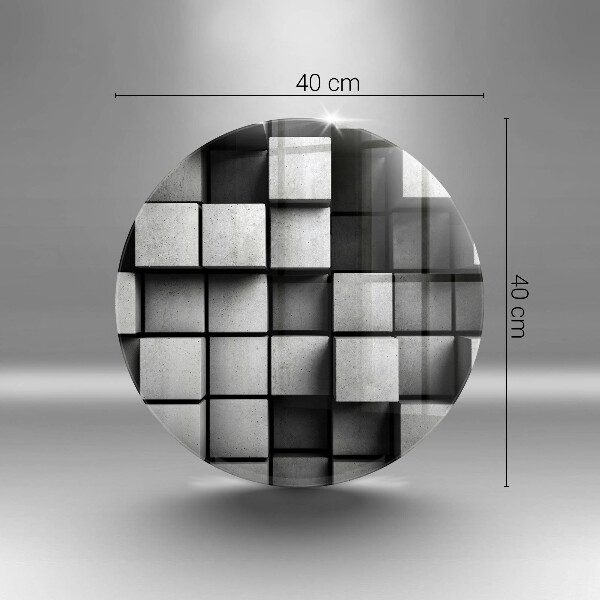 De vidrio templado Cuadrados abstractos 3d