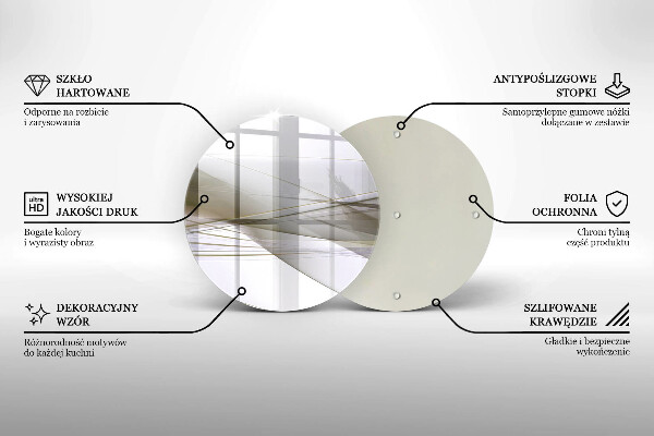 De vidrio templado Diseño de líneas abstractas