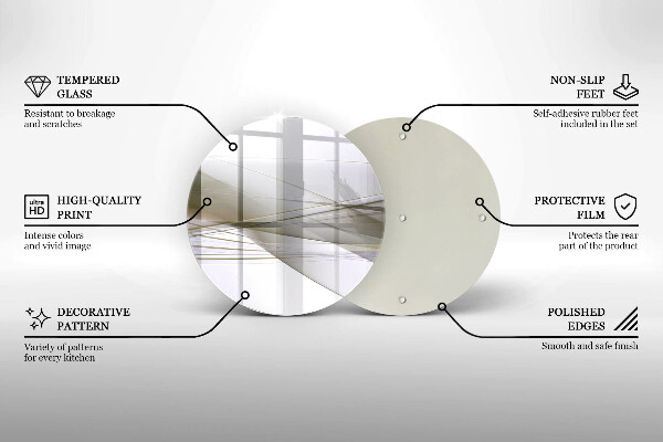 De vidrio templado Diseño de líneas abstractas
