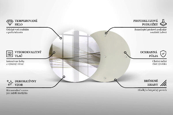 De vidrio templado Diseño de líneas abstractas
