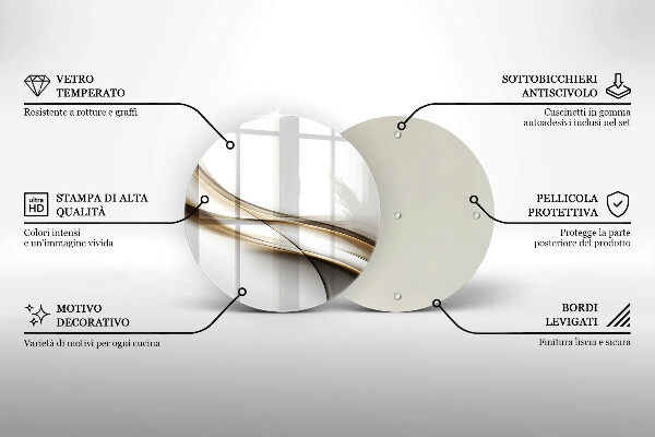 De vidrio templado Abstracción de líneas suaves