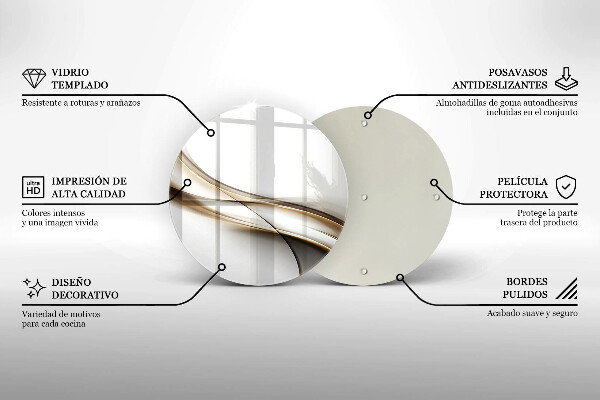 De vidrio templado Abstracción de líneas suaves