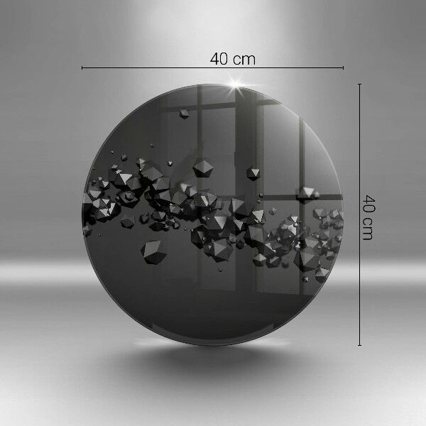De vidrio templado Abstracción de formas 3d