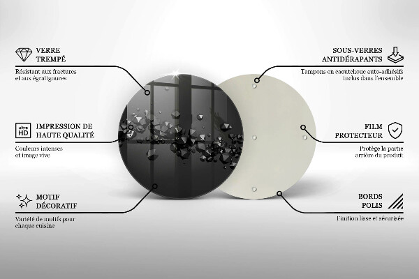 De vidrio templado Abstracción de formas 3d