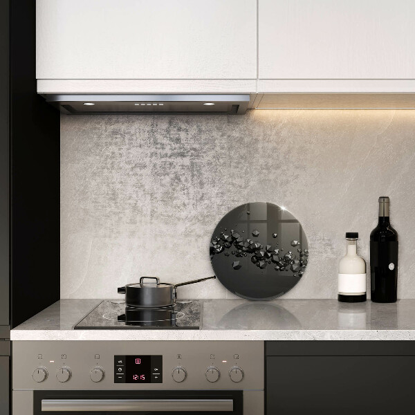 De vidrio templado Abstracción de formas 3d