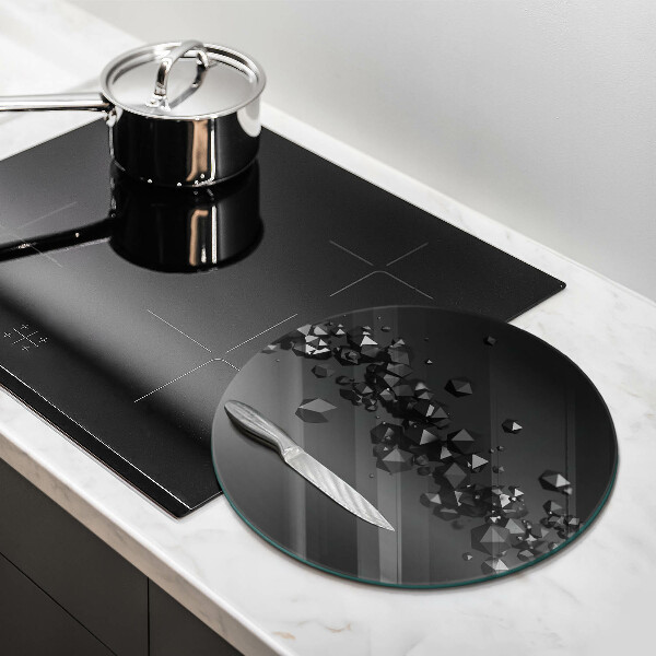 De vidrio templado Abstracción de formas 3d