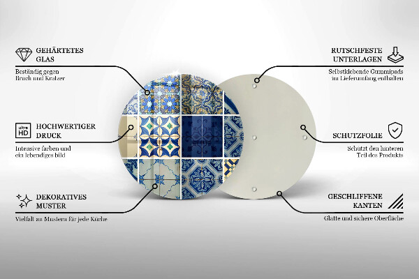 De vidrio templado Azulejos decorativos