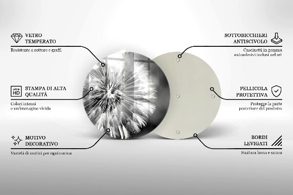 De vidrio templado Un delicado diente de león