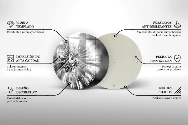 De vidrio templado Un delicado diente de león