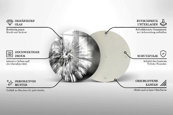 De vidrio templado Un delicado diente de león