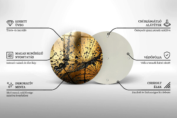 De vidrio templado Rocío y dientes de león