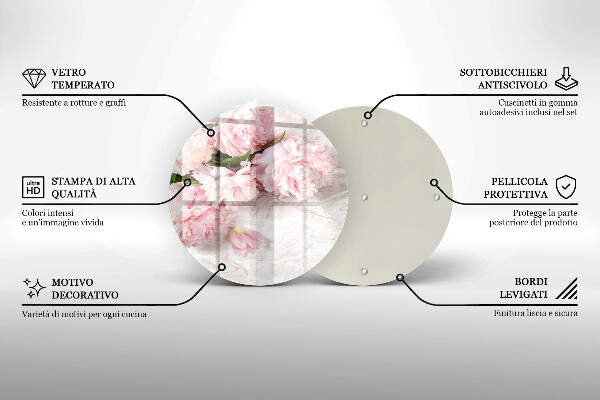 De vidrio templado Flores rosas delicadas