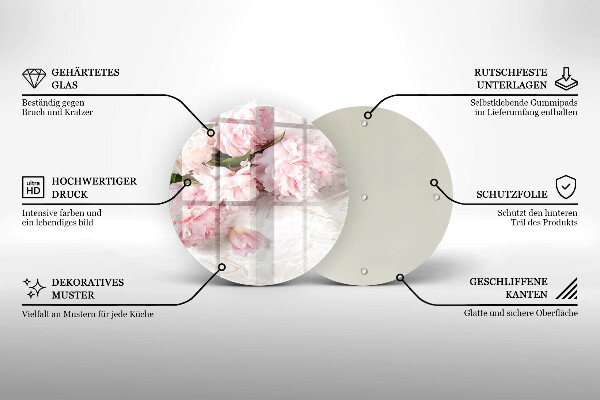 De vidrio templado Flores rosas delicadas