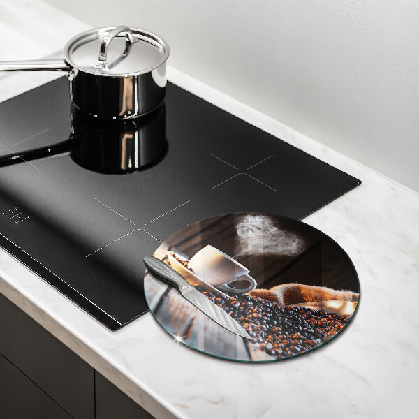 De vidrio templado Taza de café y corazón