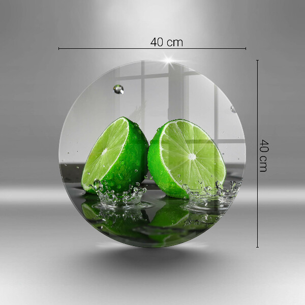 De vidrio templado Limas jugosas y agua