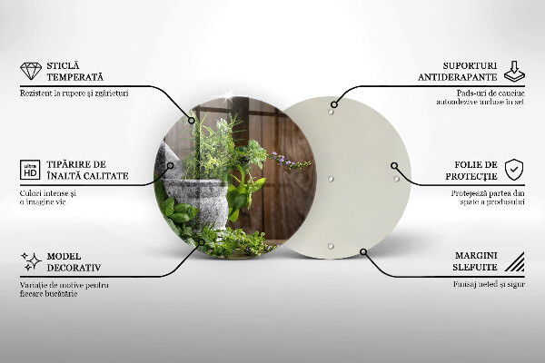 De vidrio templado Plantas hierbas y madera