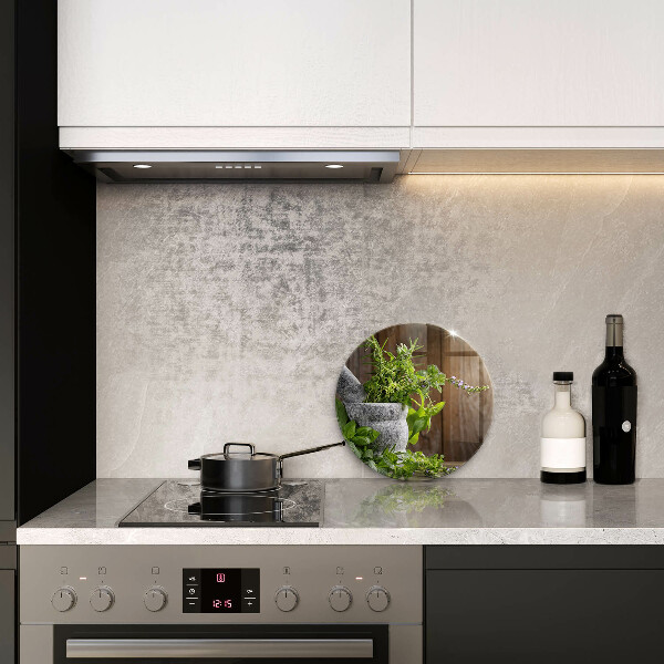 De vidrio templado Plantas hierbas y madera