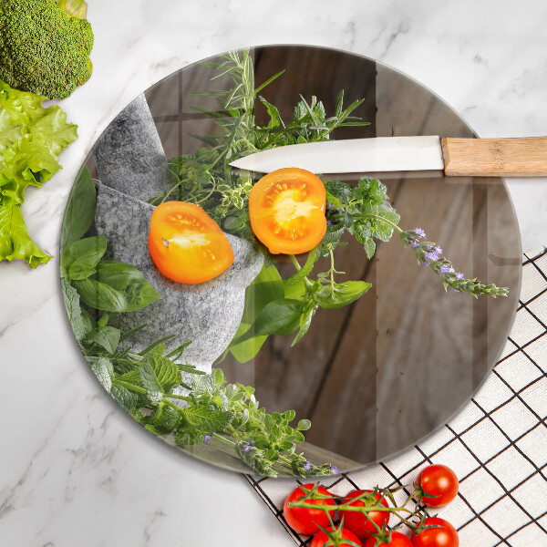 De vidrio templado Plantas hierbas y madera