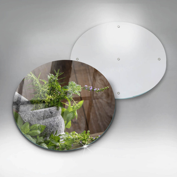 De vidrio templado Plantas hierbas y madera