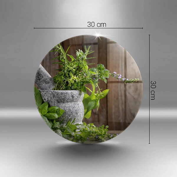 De vidrio templado Plantas hierbas y madera