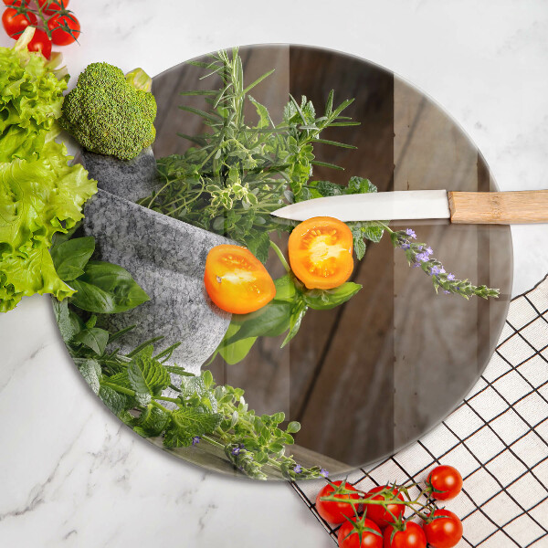De vidrio templado Plantas hierbas y madera