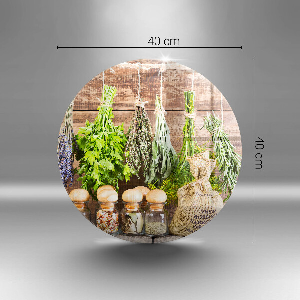 De vidrio templado Hierbas especias y madera