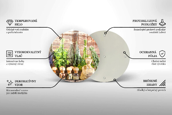 De vidrio templado Hierbas especias y madera