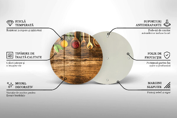 De vidrio templado Cucharas de madera de especias