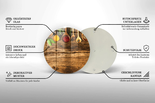 De vidrio templado Cucharas de madera de especias