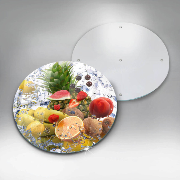 De vidrio templado Fruta jugosa y agua