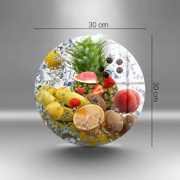 De vidrio templado Fruta jugosa y agua