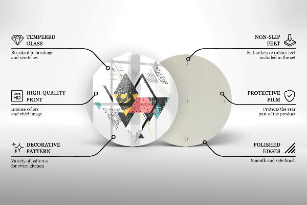 De vidrio templado Triángulos abstractos