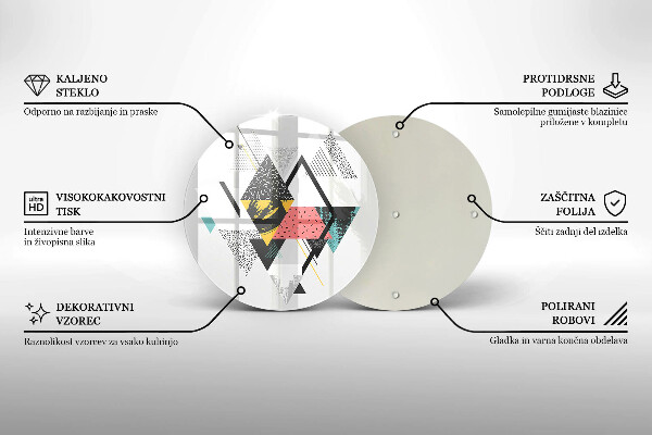De vidrio templado Triángulos abstractos