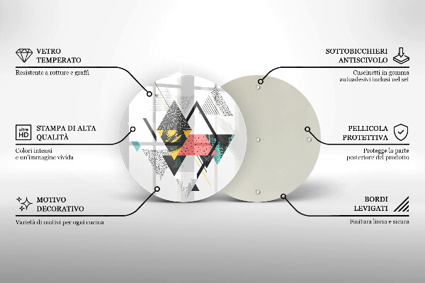 De vidrio templado Triángulos abstractos
