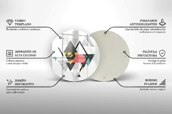 De vidrio templado Triángulos abstractos