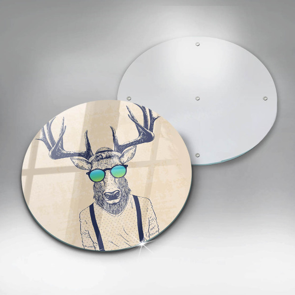 De vidrio templado Ilustración de hombre ciervo