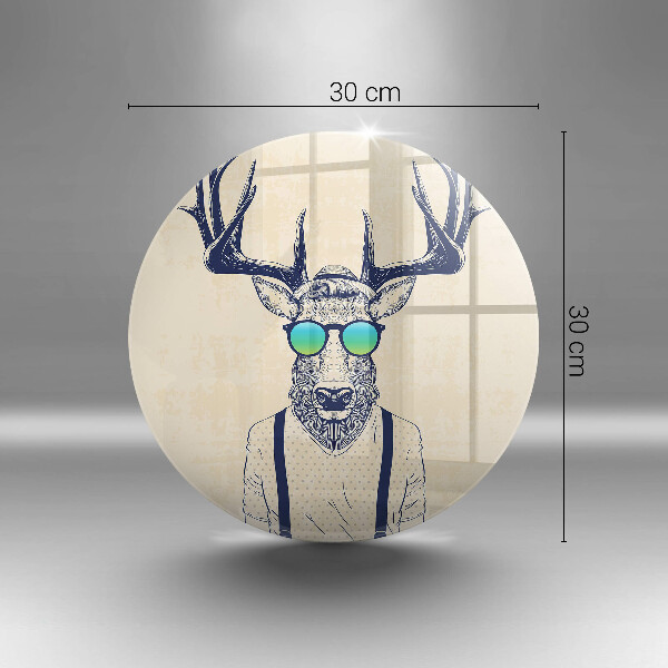 De vidrio templado Ilustración de hombre ciervo