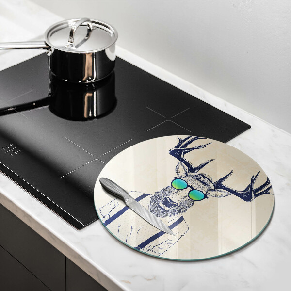 De vidrio templado Ilustración de hombre ciervo