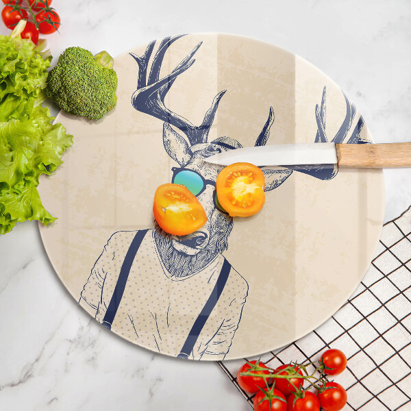 De vidrio templado Ilustración de hombre ciervo