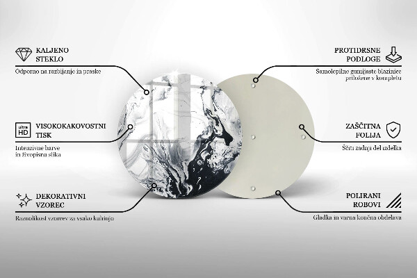 De vidrio templado Abstracción de tinta