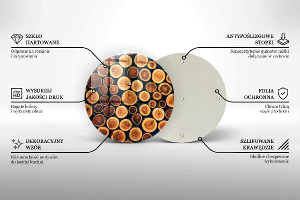 De vidrio templado Tocones de árboles de madera