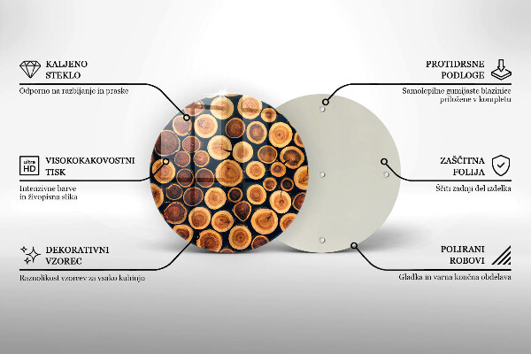 De vidrio templado Tocones de árboles de madera