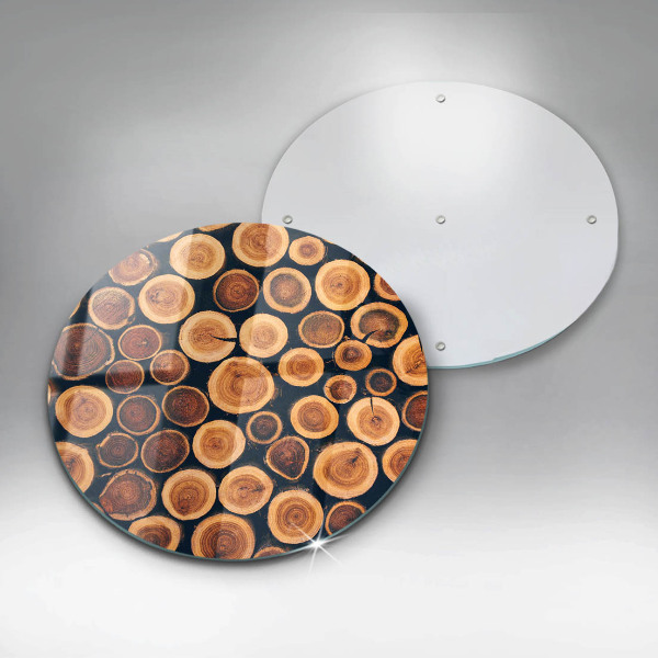 De vidrio templado Tocones de árboles de madera